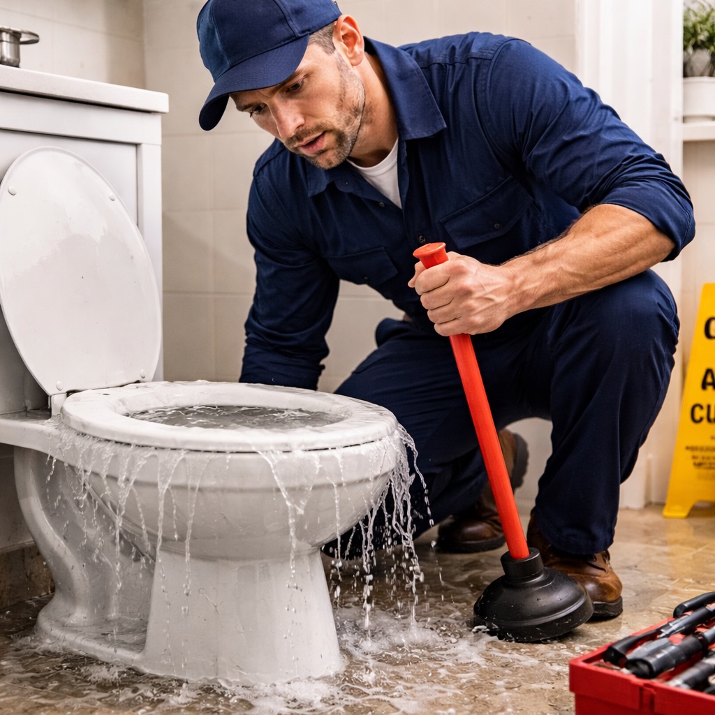 Clogged drain service